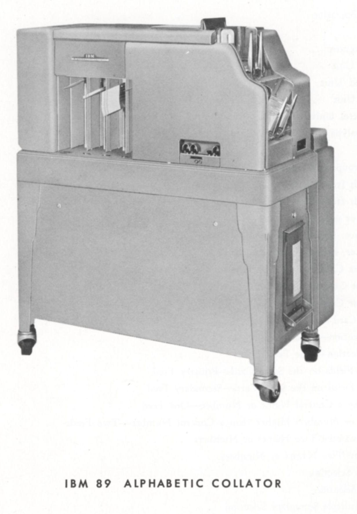 Illustration of the IBM 89 Collator from this publication
