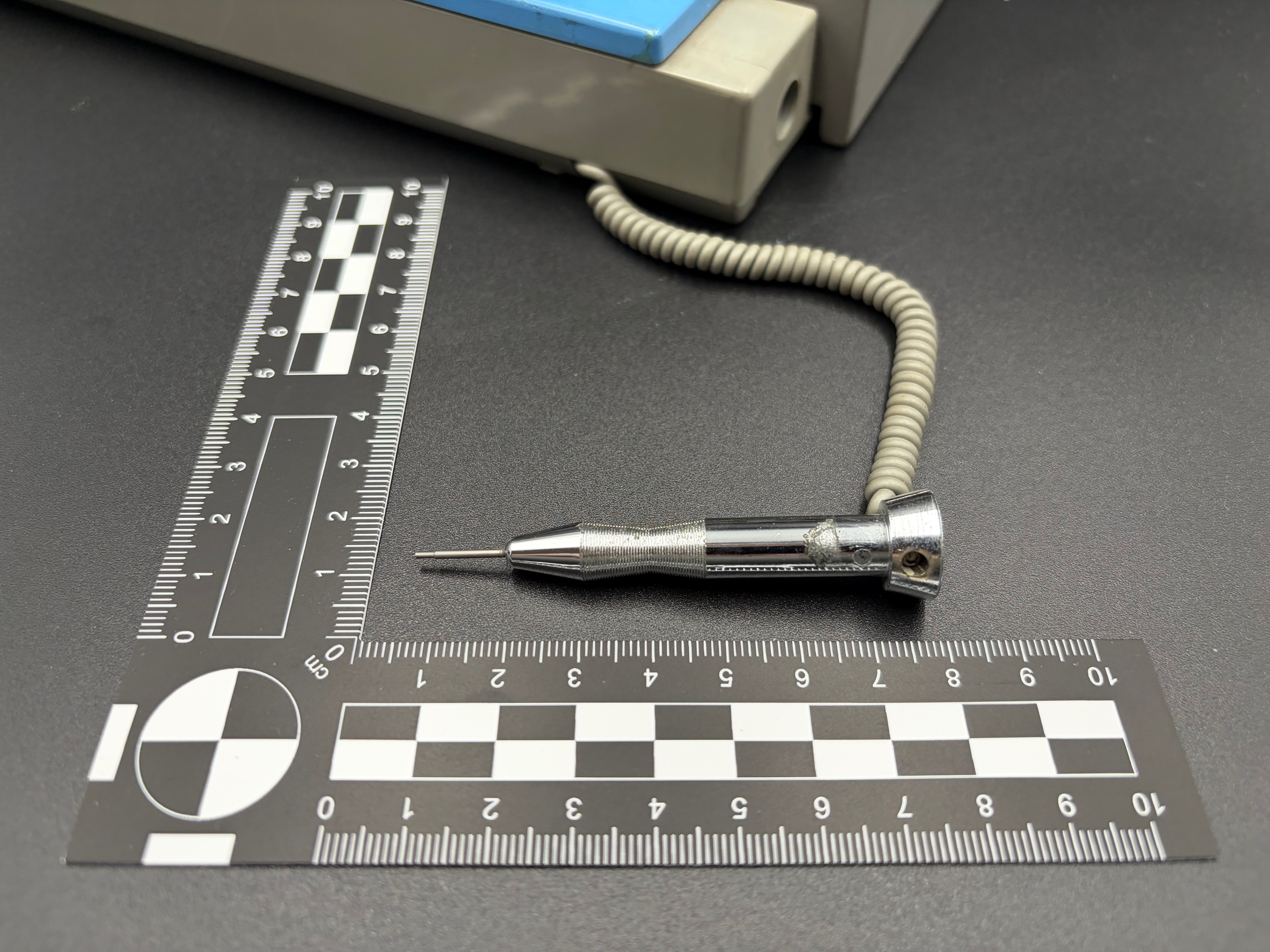 Macro detail of the stylus.