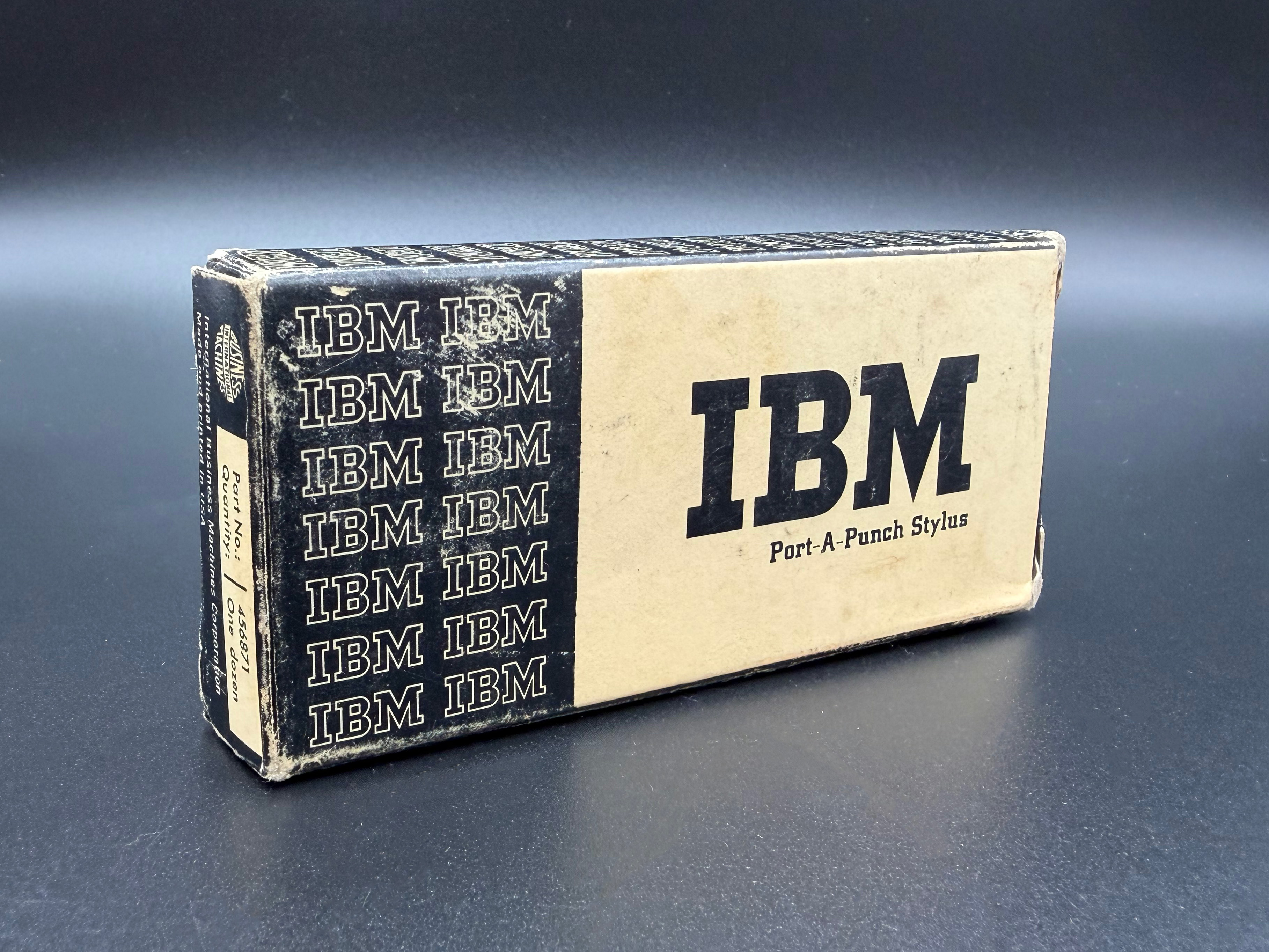 The box of IBM Port-a-Punch Styluses.