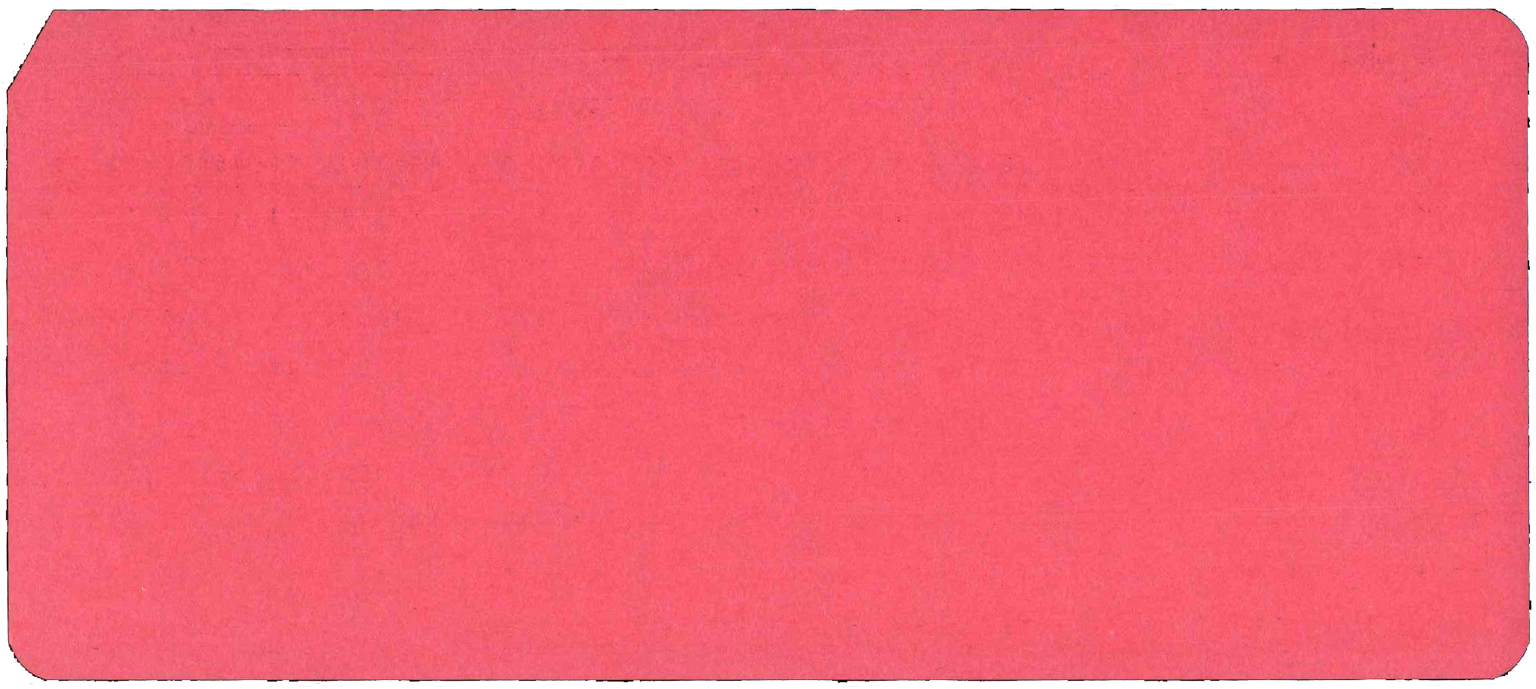 Back of unpunched card