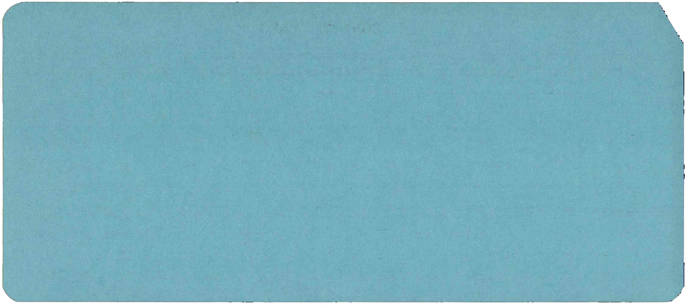 Back of unpunched card
