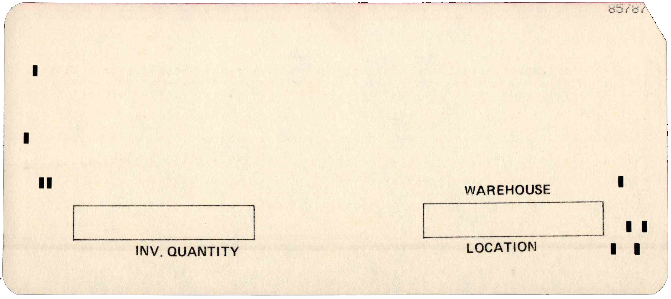 Back of punched card