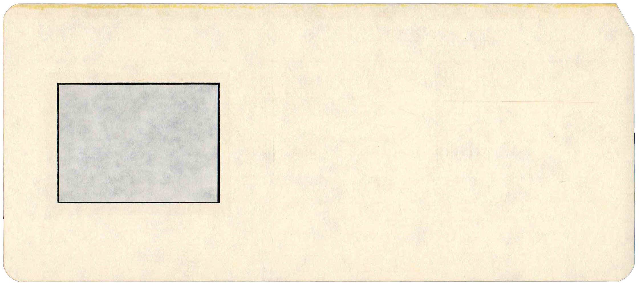 Back of punched card