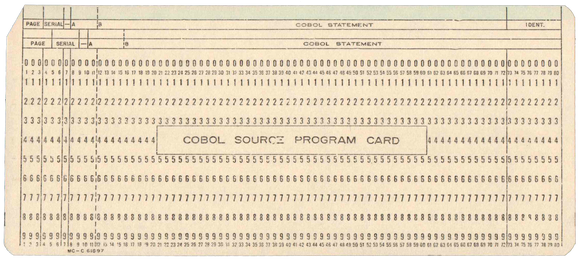 COBOL Source Program Card - Cream