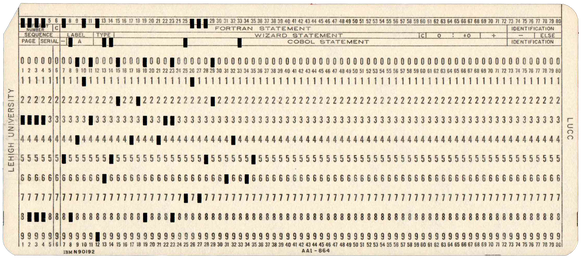 Lehigh University - Programming Card