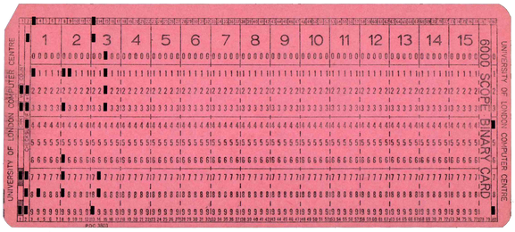 University of London - 6000 Scope Binary Card - Pink