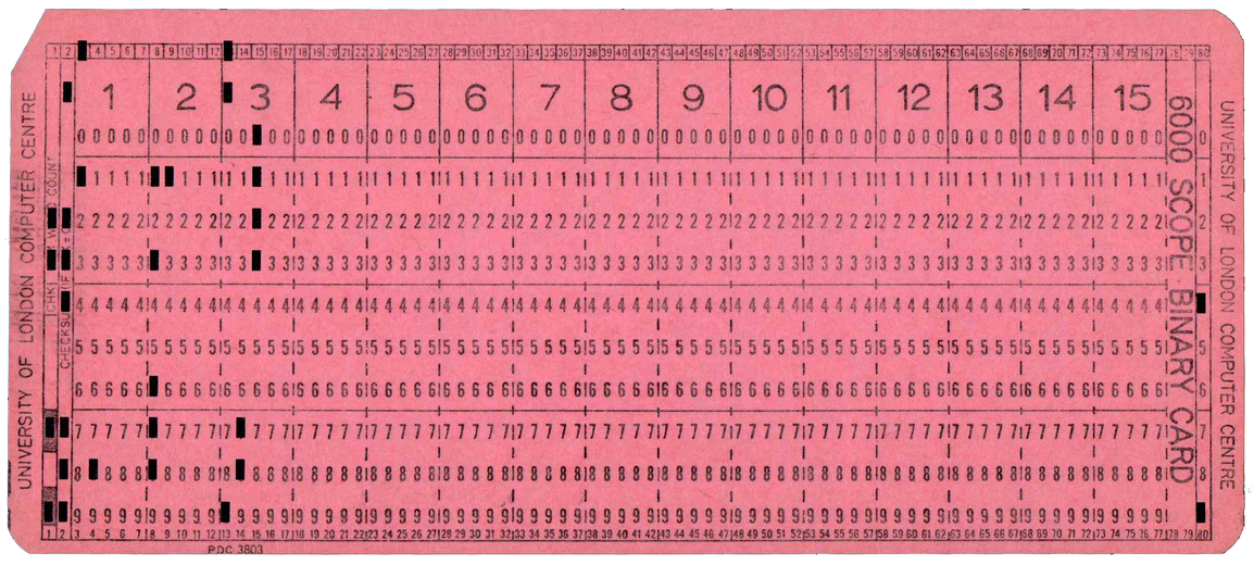 University of London - 6000 Scope Binary Card - Pink