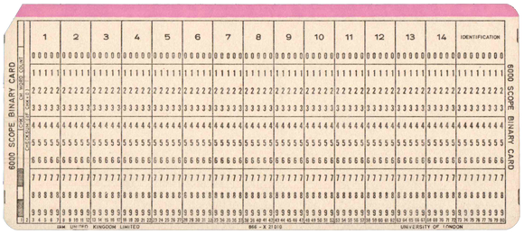 University of London - 6000 Scope Binary Card - Cream