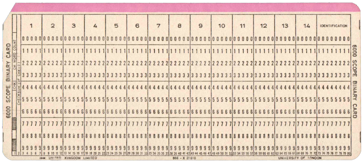 University of London - 6000 Scope Binary Card - Cream
