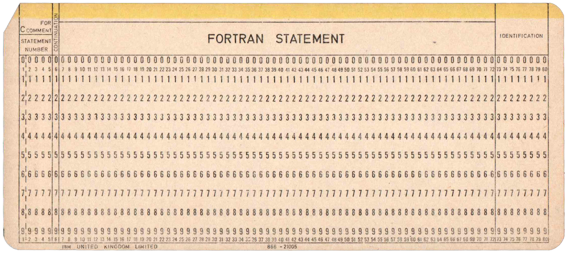 IBM - Fortran Statement - Yellow Stripe