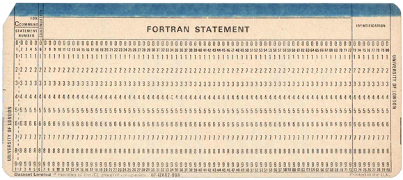 University of London - Fortran Statement - Blue Stripe