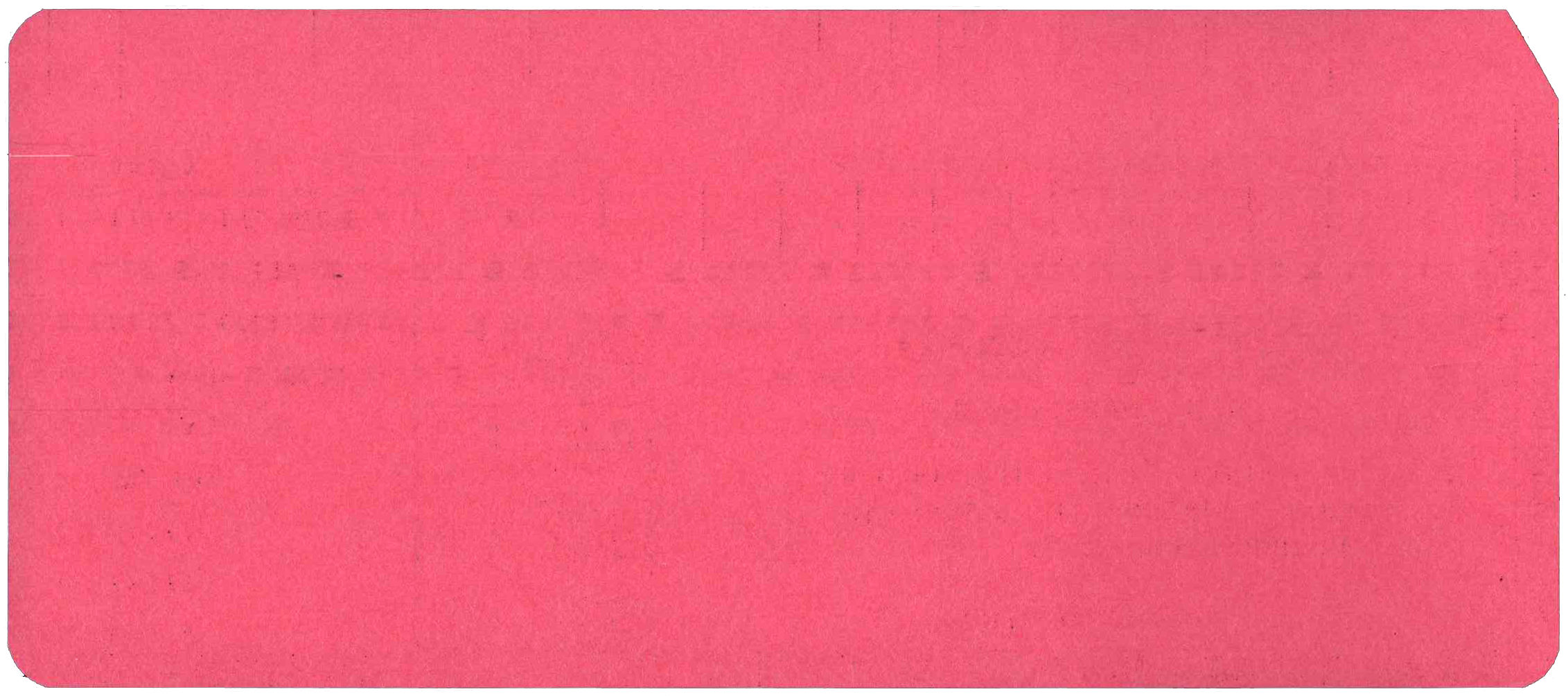 Back of unpunched card