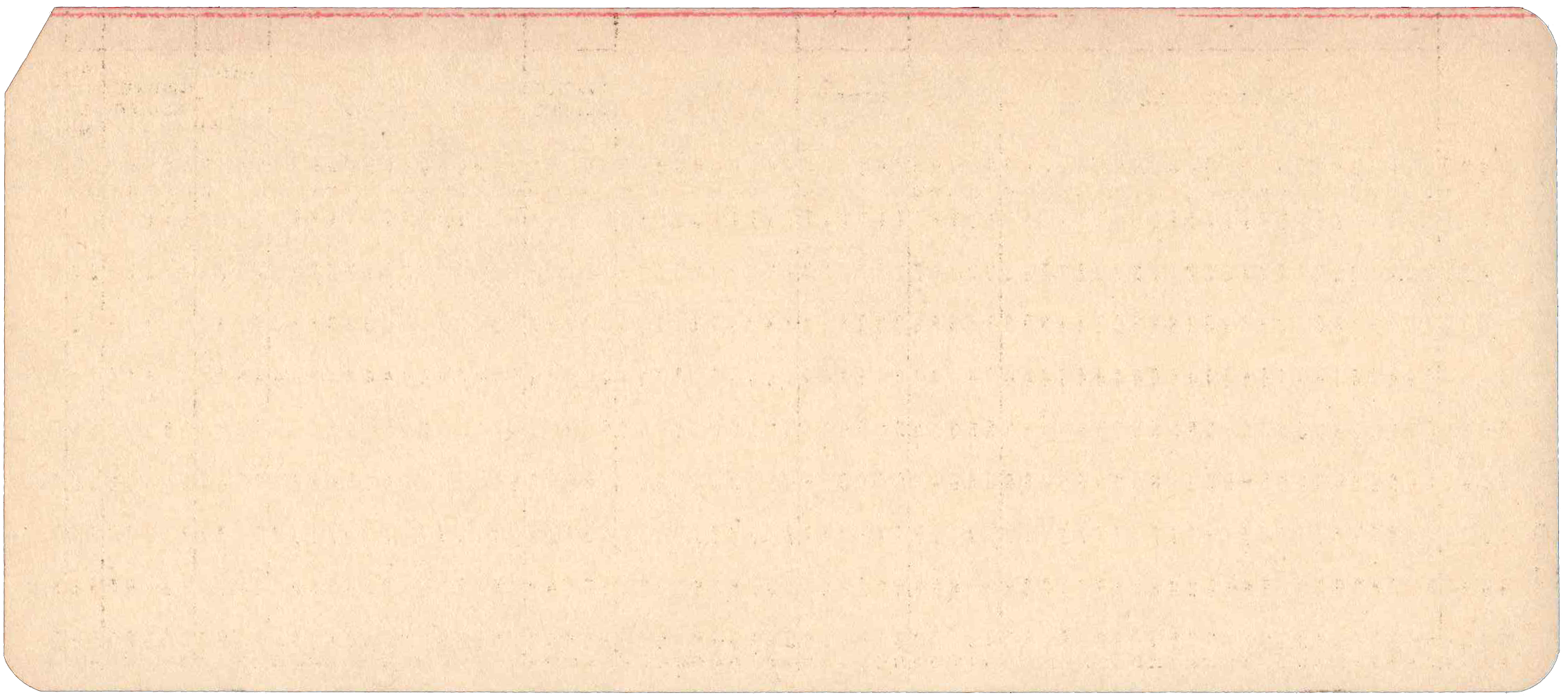 Back of punched card