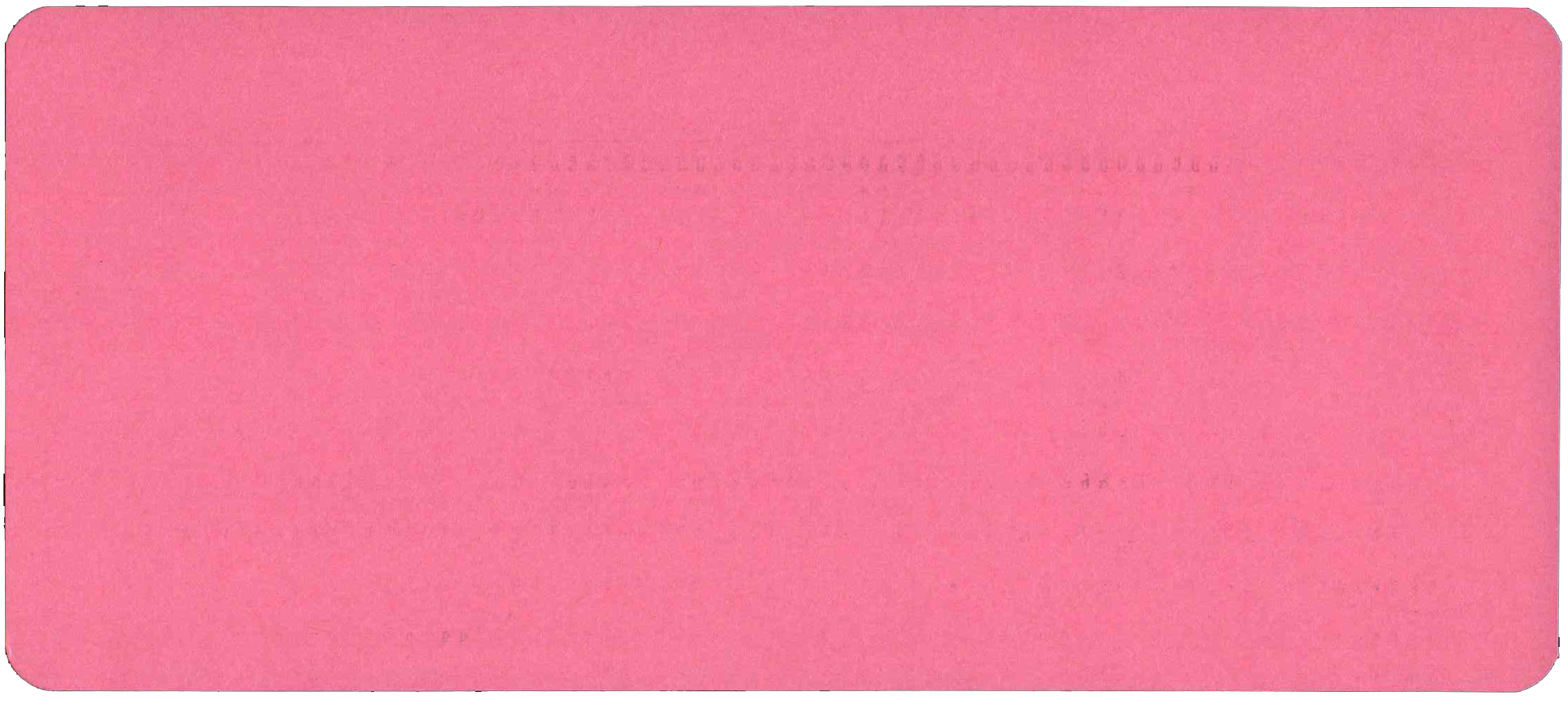 Back of unpunched card