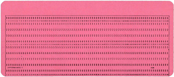 IBM Ziffernkarte 2 - Pink