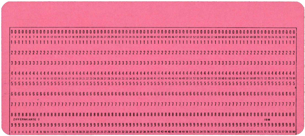 IBM Ziffernkarte 2 - Pink