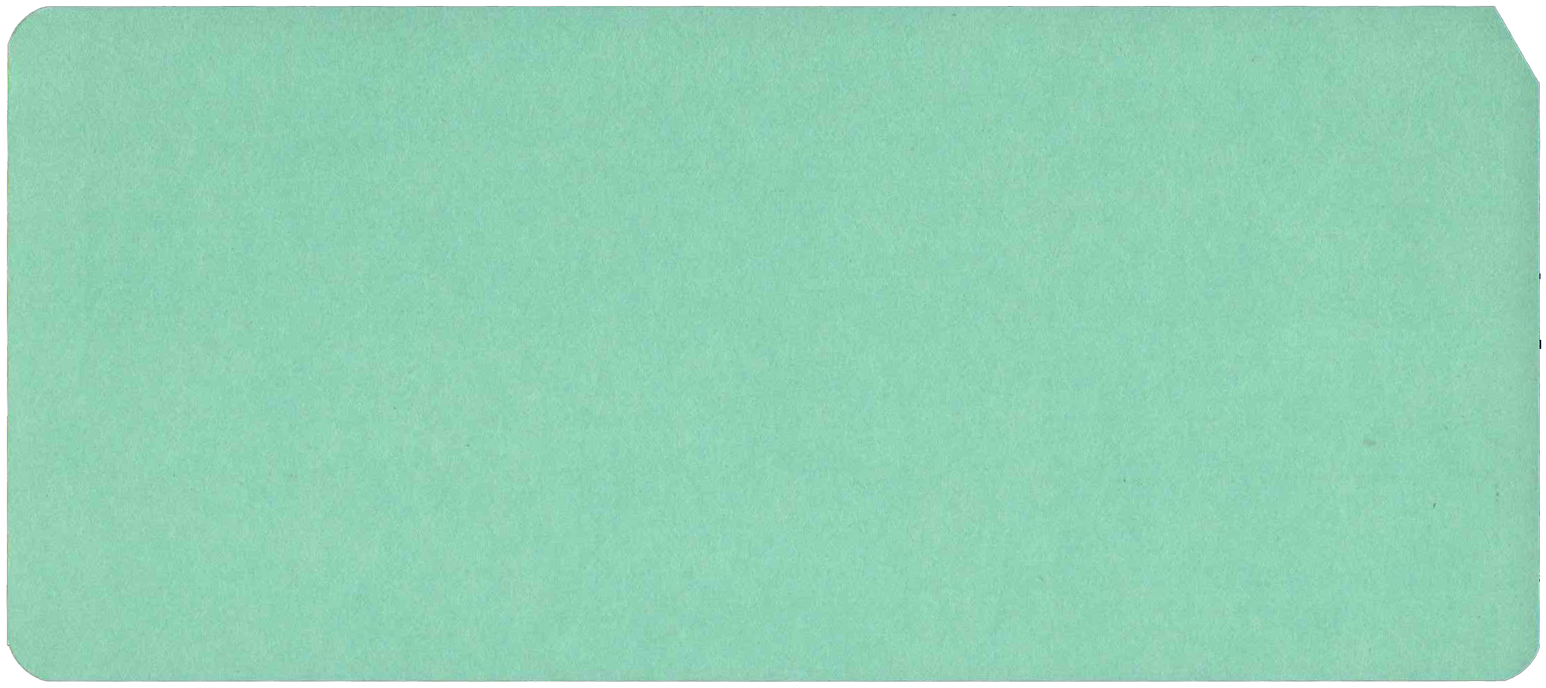 Back of unpunched card