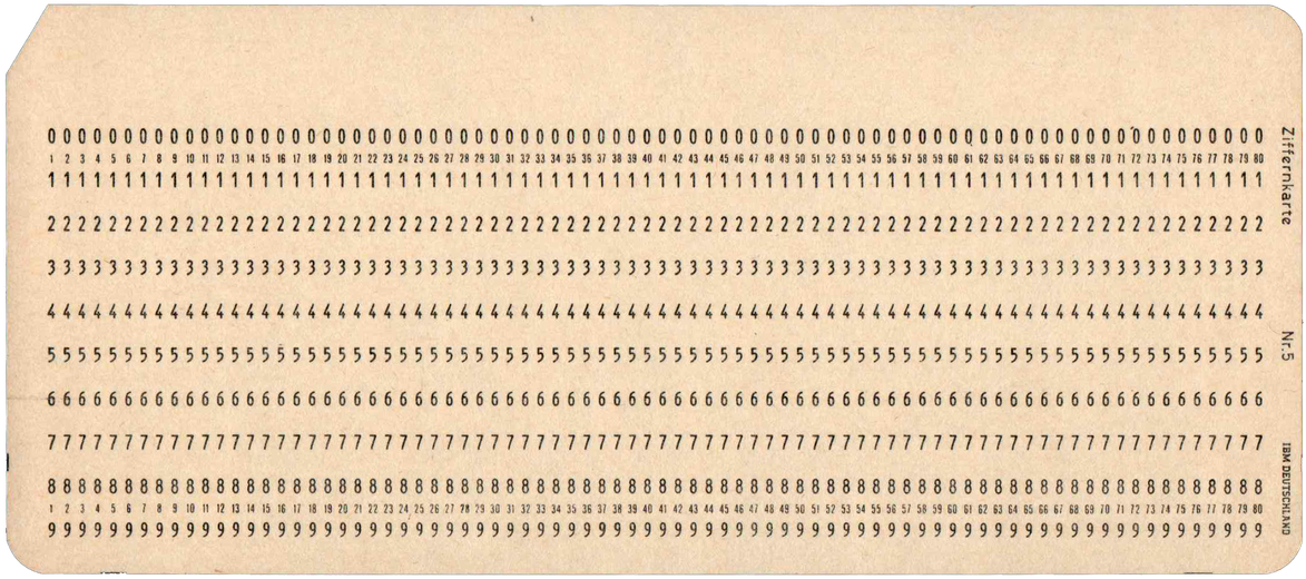 IBM Ziffernkarte Nr. 5 - Cream