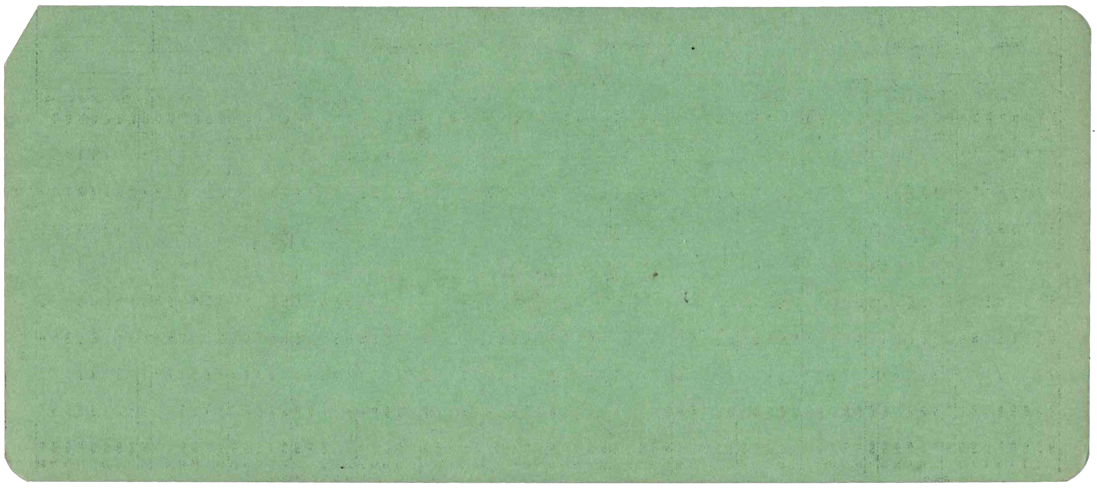 Back of unpunched card