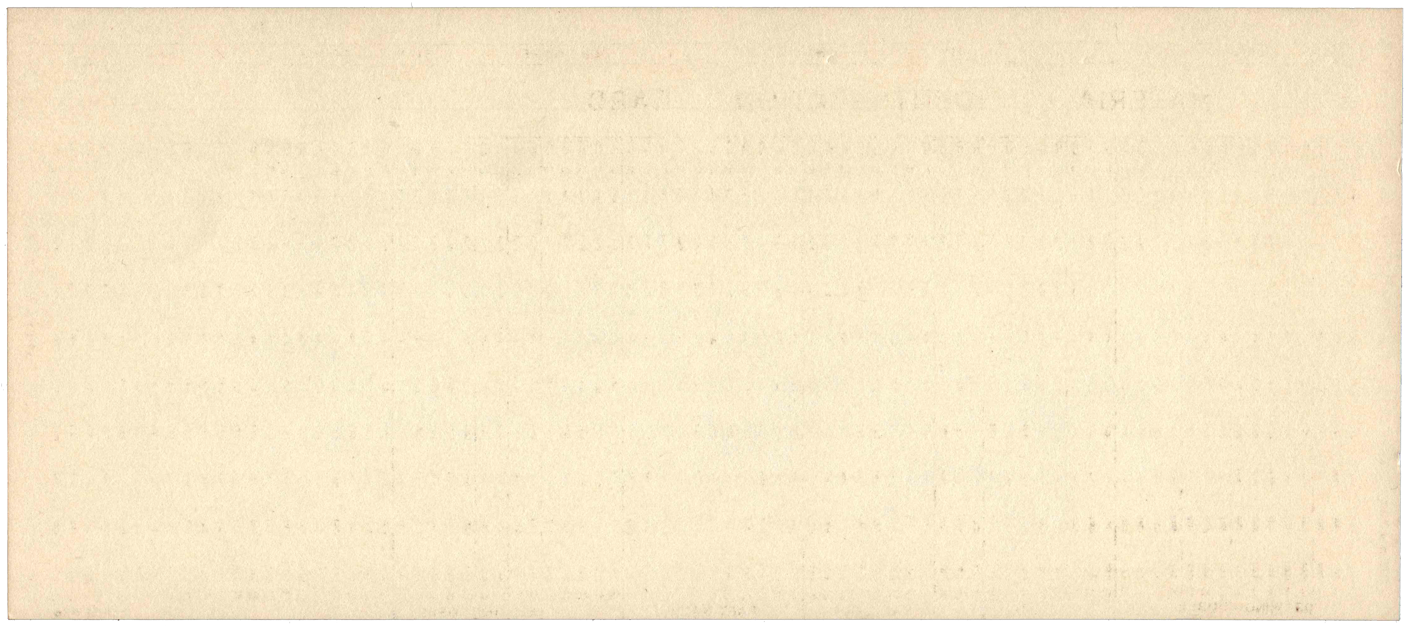 Back of unpunched card