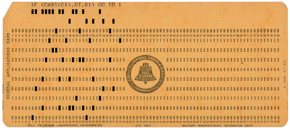 Bell Telephone Laboratories - General Applications Card - Yellow