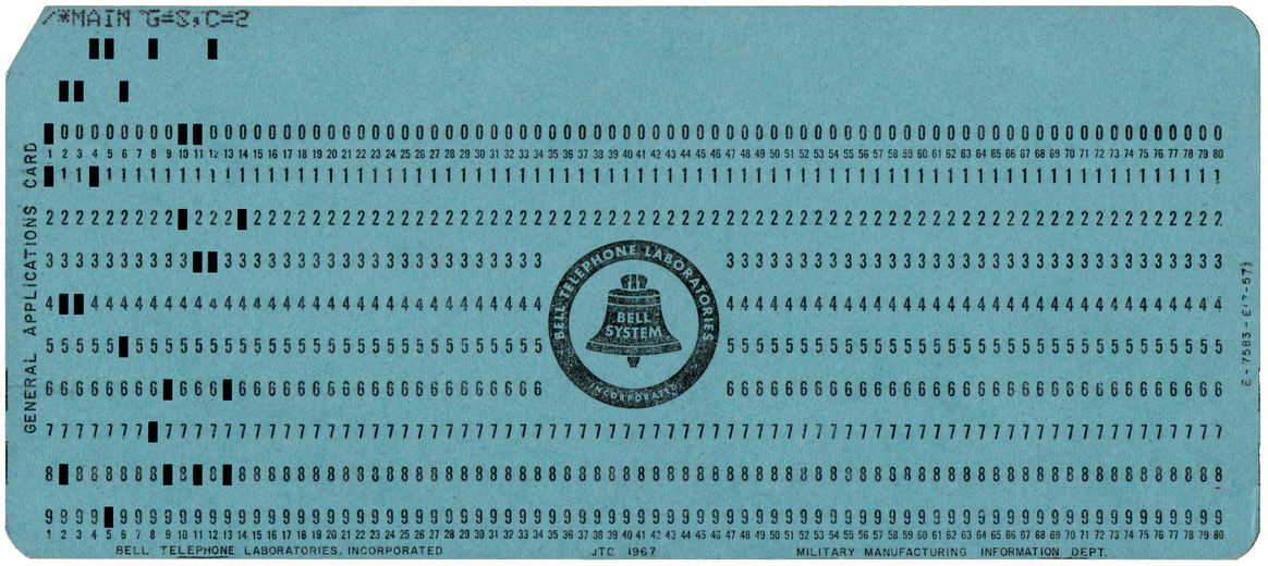 Bell Telephone Laboratories - General Applications Card - Blue