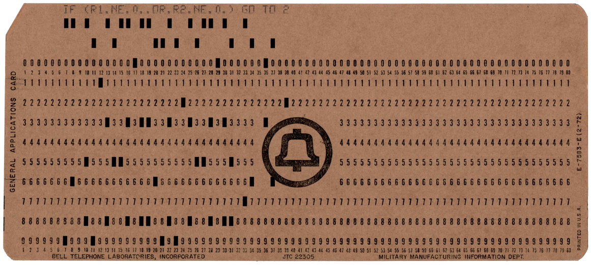 Bell Telephone Laboratories - General Applications Card - Brown