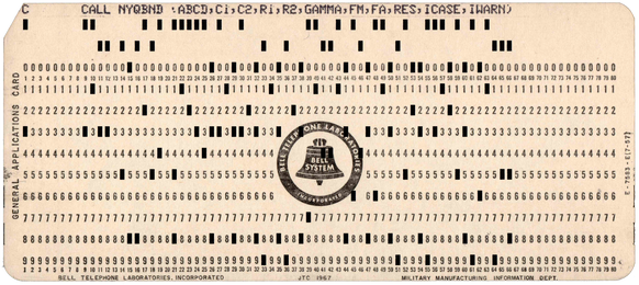 Bell Telephone Laboratories - General Applications Card - Cream