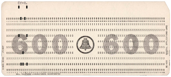 Bell Telephone Laboratories - GE 600 - General Applications Card