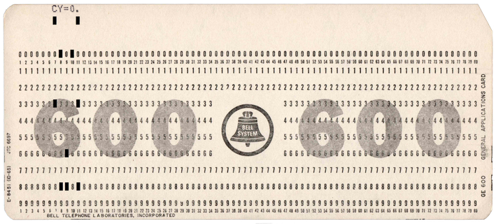 Bell Telephone Laboratories - General Applications Card