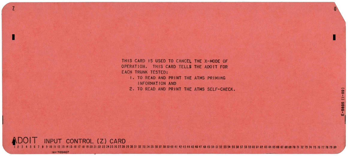 ADOIT Input Control (Z) Card