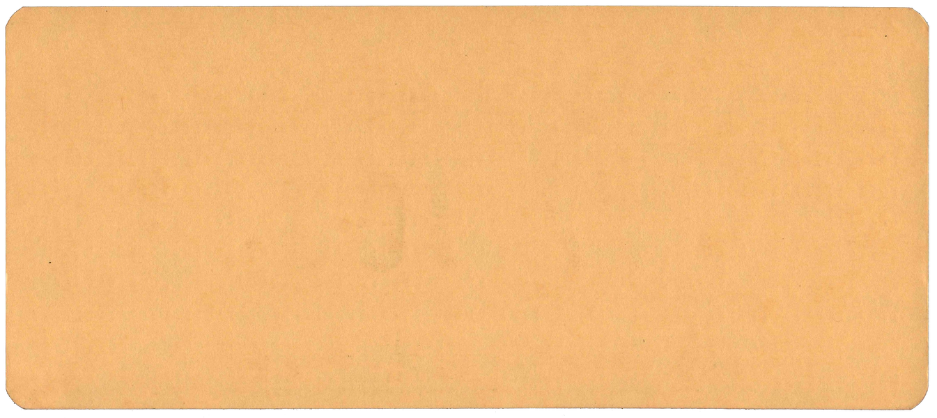 Back of punched card