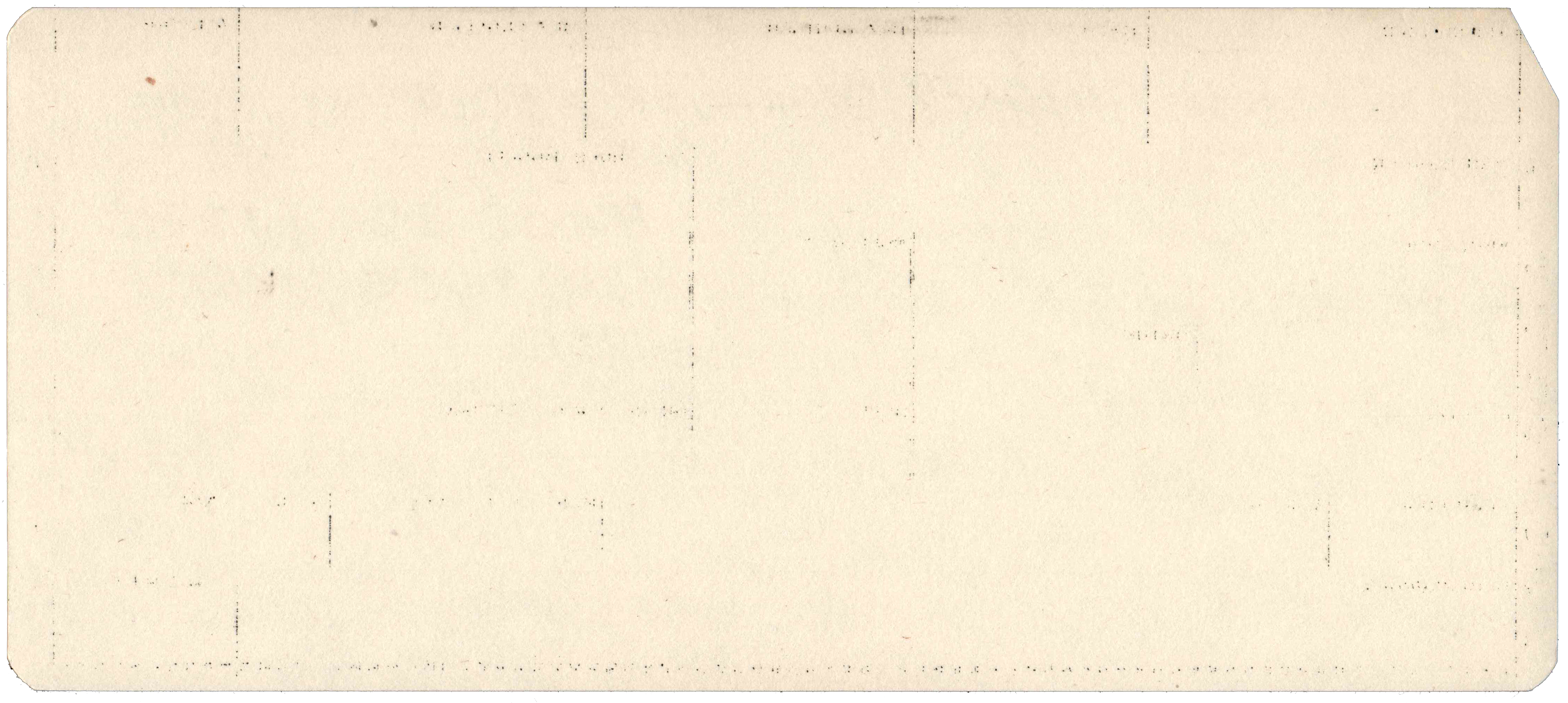 Back of punched card