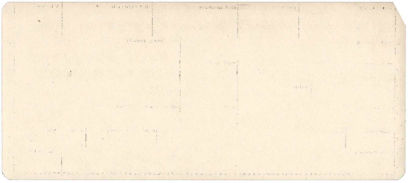 Back of punched card