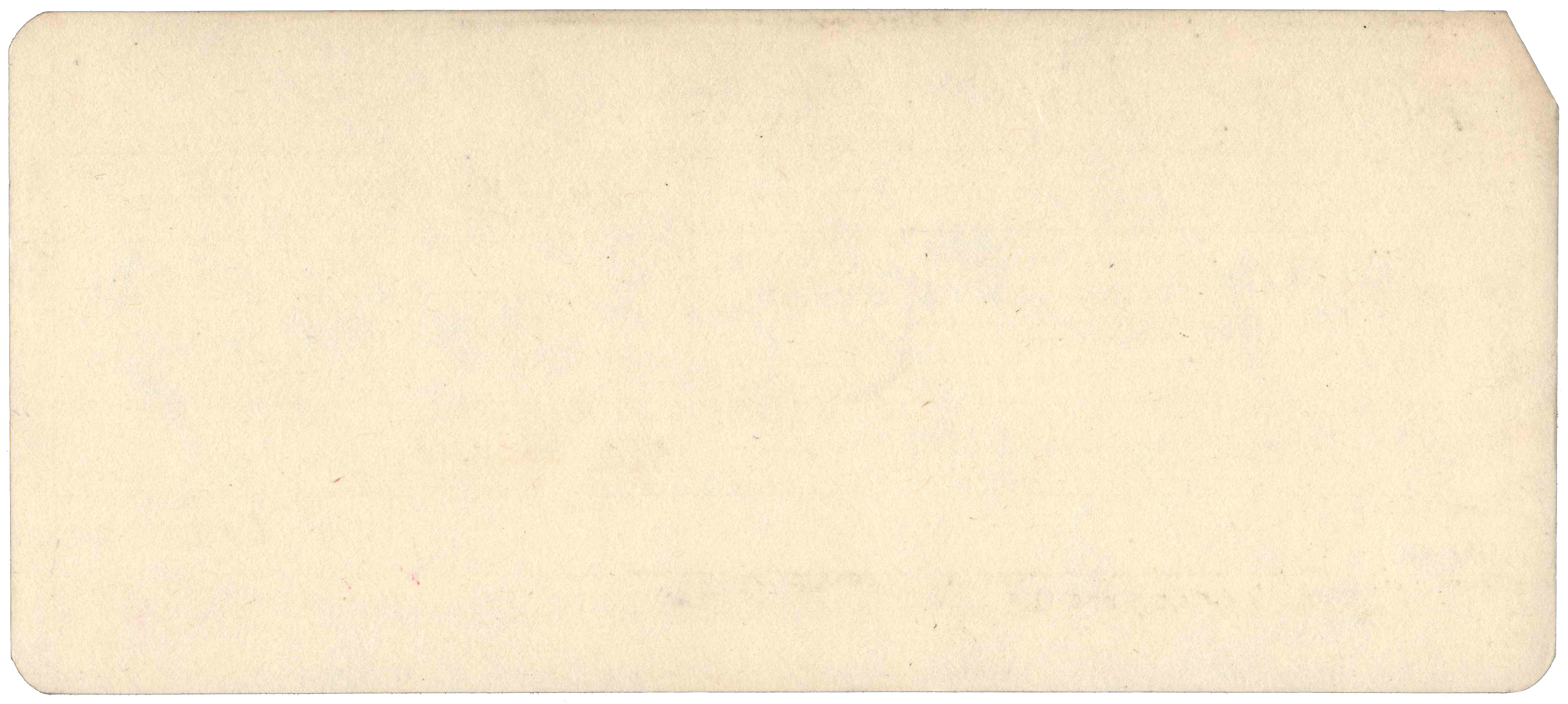 Back of punched card