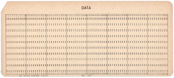 IBM - Generic 8 Field - Data Card