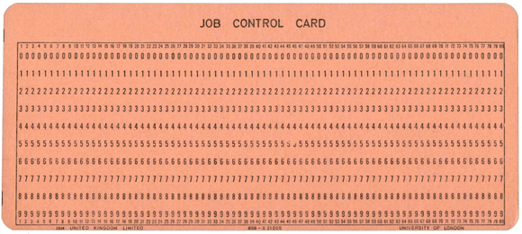 University of London - Job Control Card - Orange