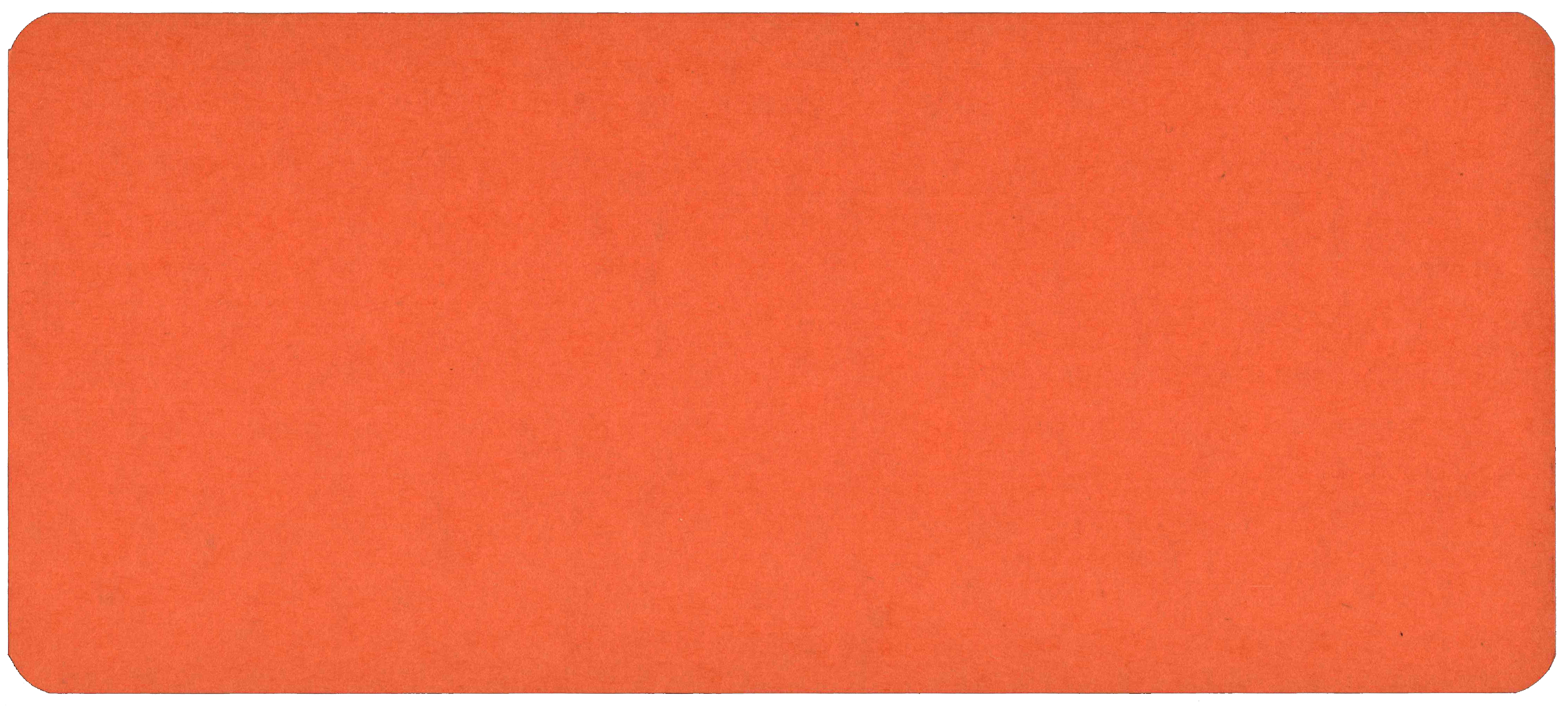 Back of unpunched card