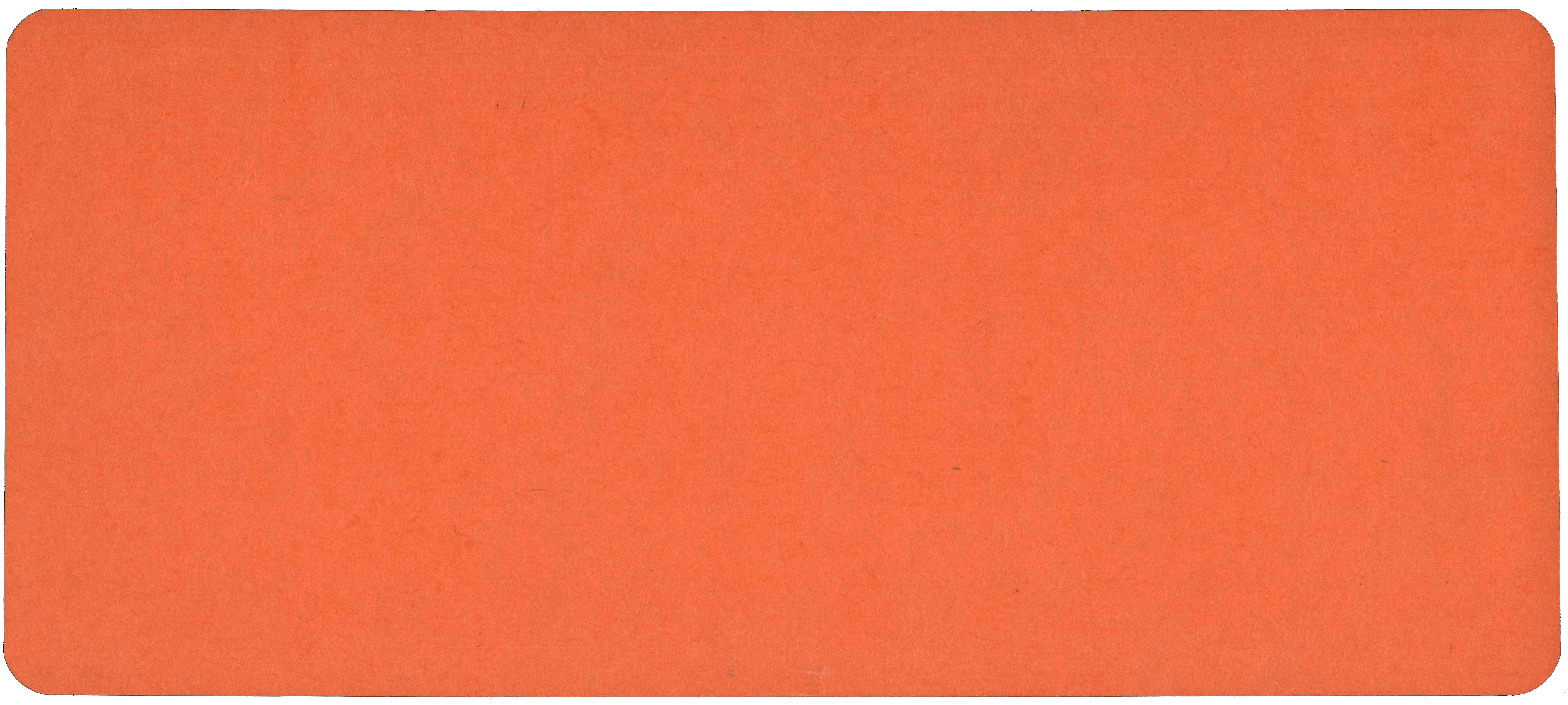 Back of unpunched card