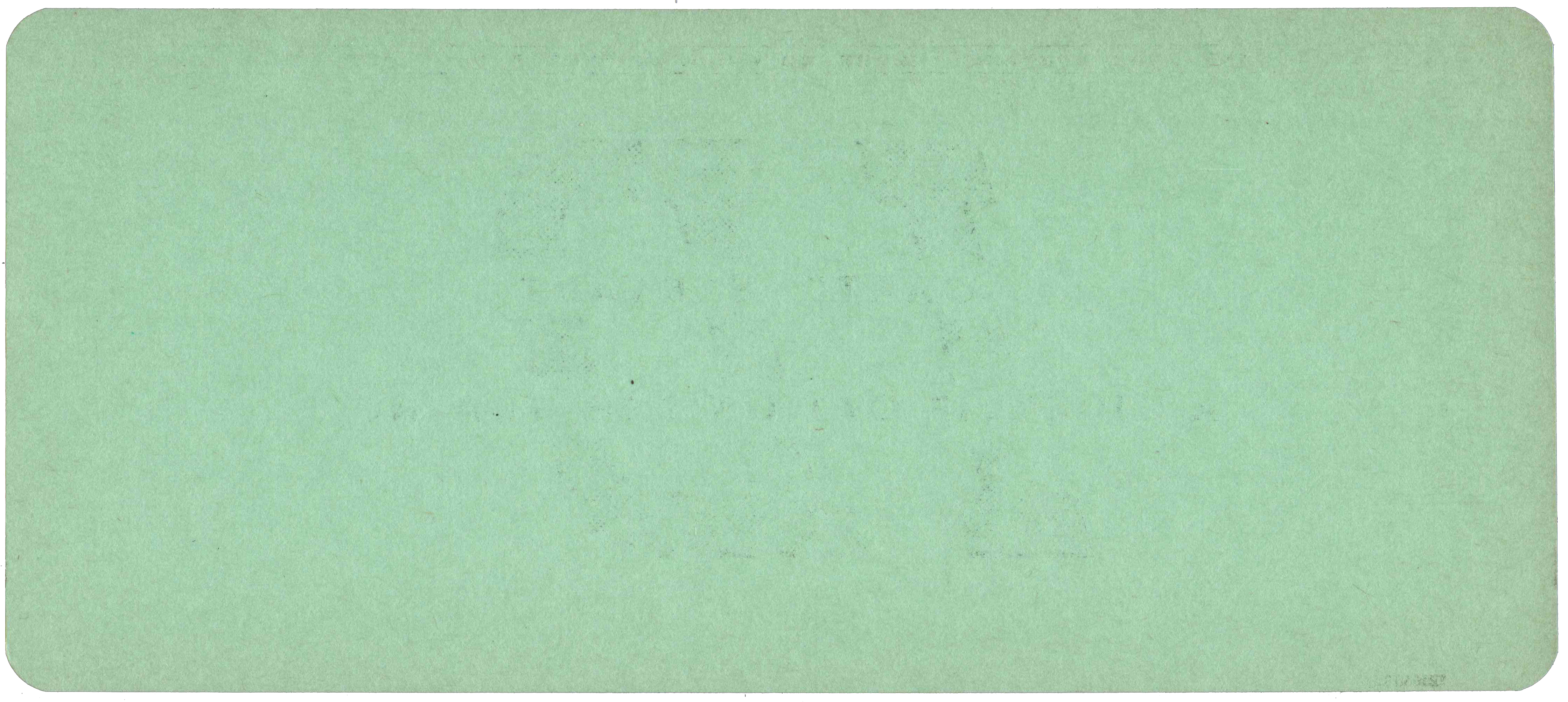 Back of unpunched card