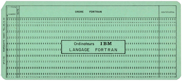 Perfocarte Nancy - Ordre FORTRAN - Green