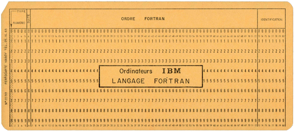 Perfocarte Nancy - Ordre FORTRAN - Yellow