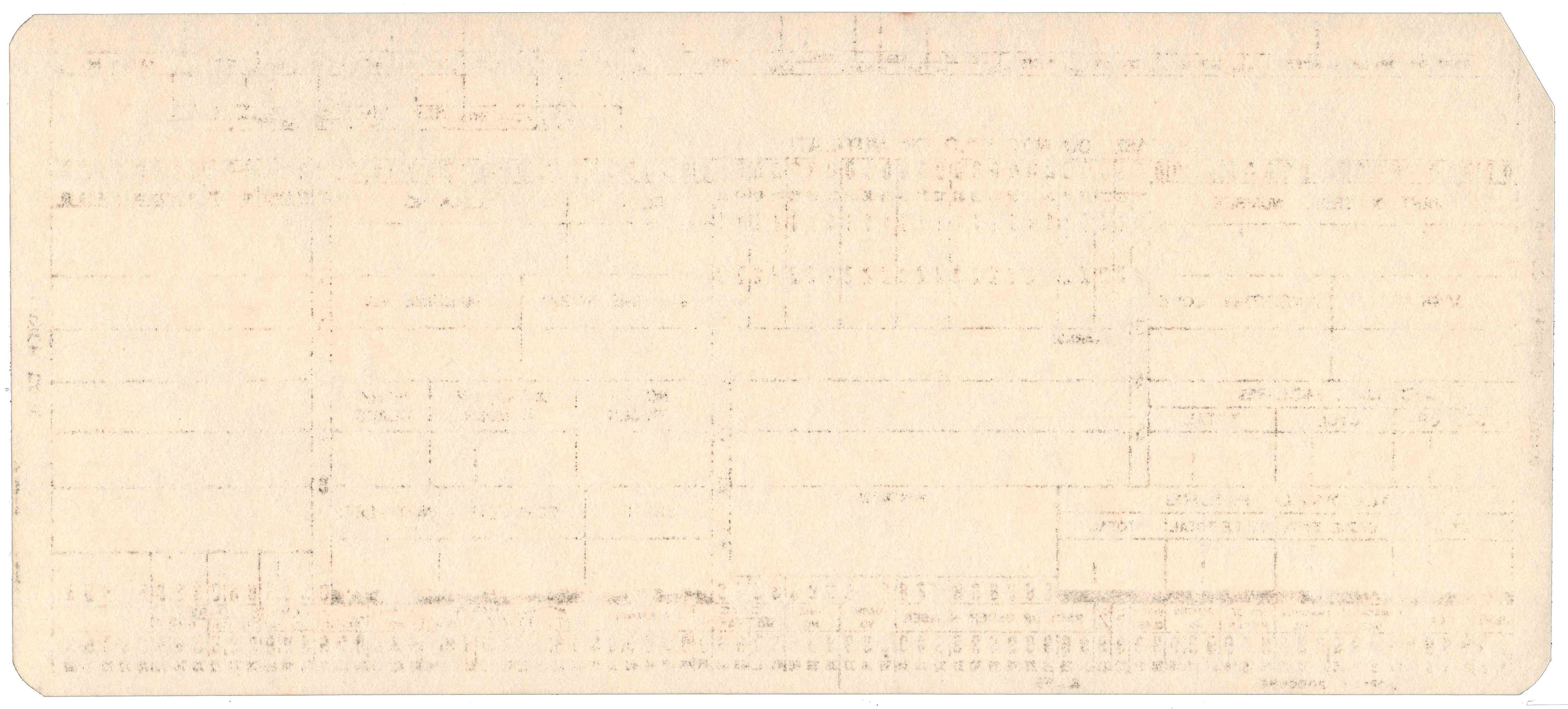 Back of unpunched card