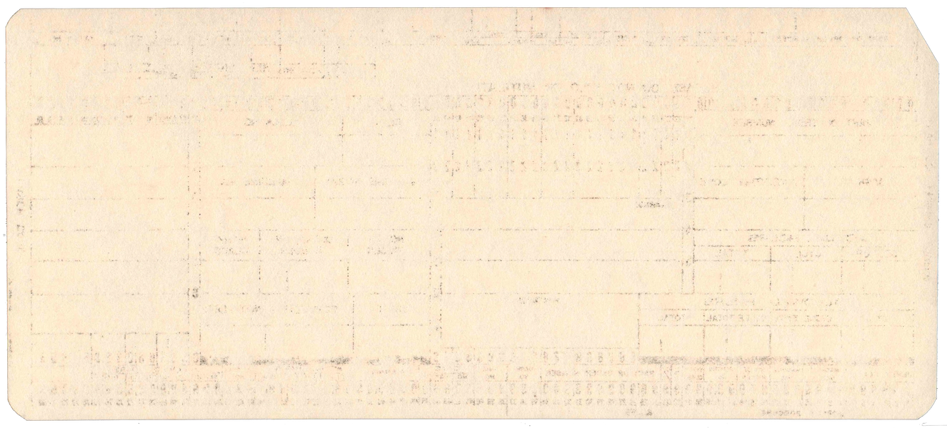 Back of unpunched card