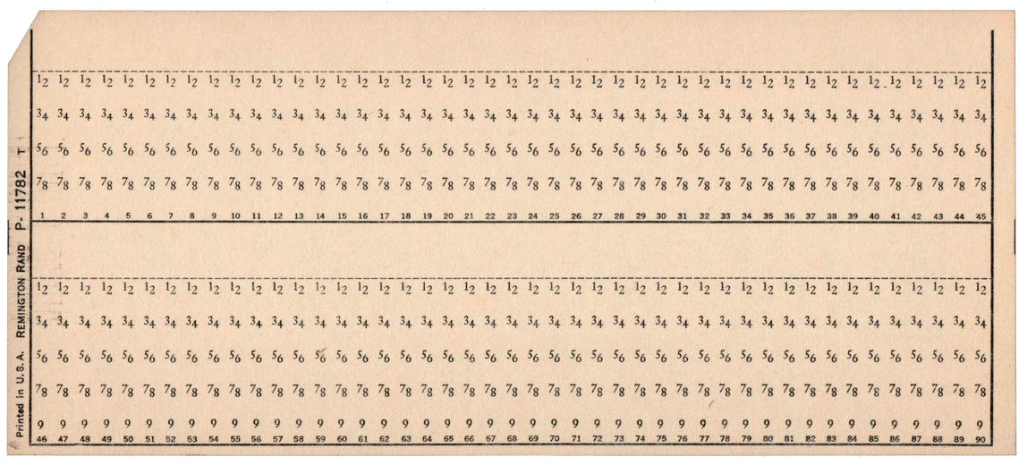 Remington Rand - 90 Column Card