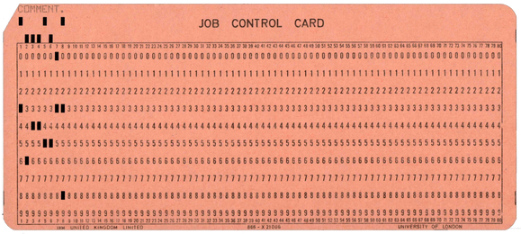 University of London - Job Control Card - Orange