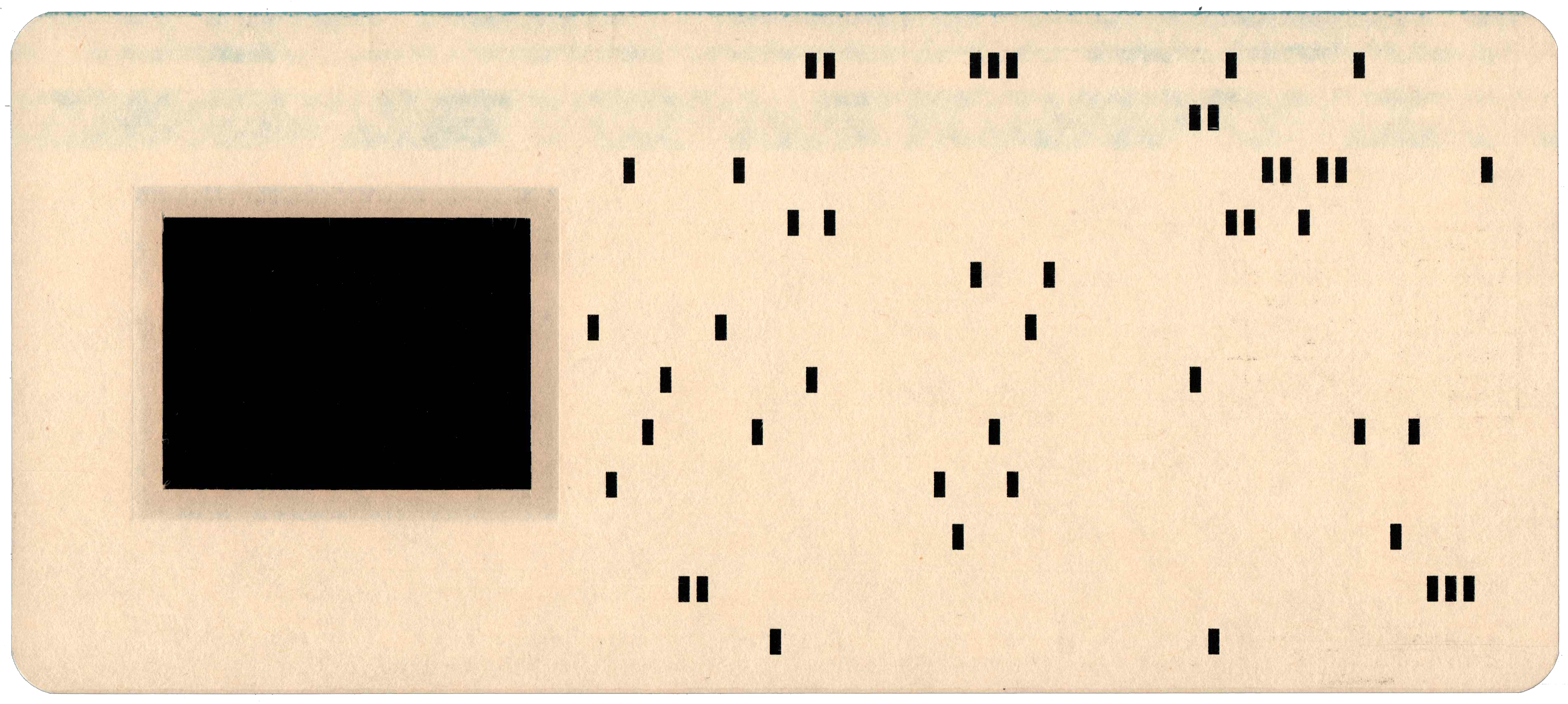 Back of punched card