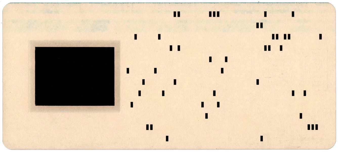 Back of punched card