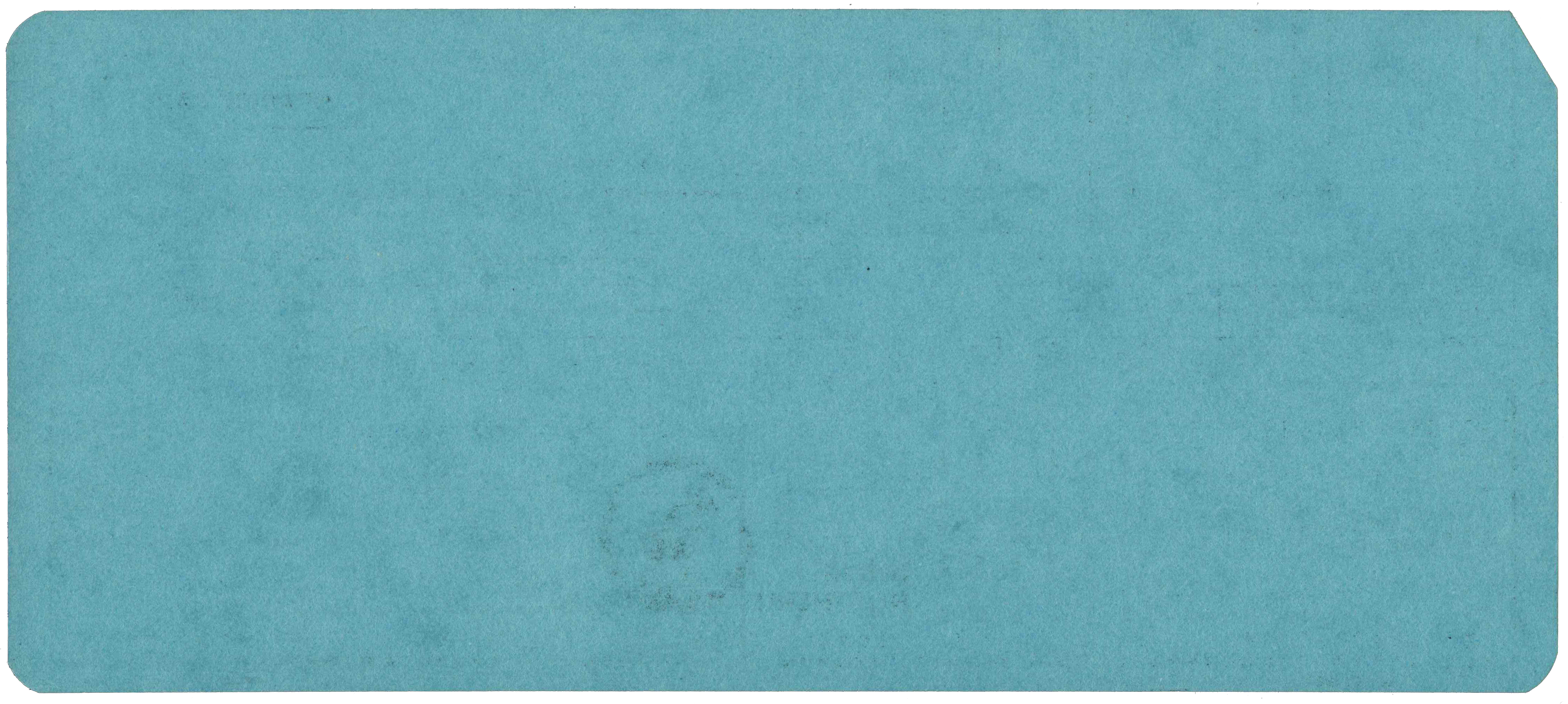 Back of an unpunched card