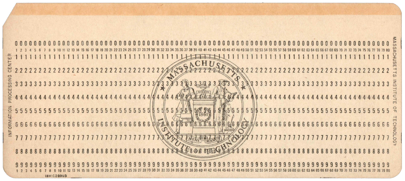 Front of an unpunched card